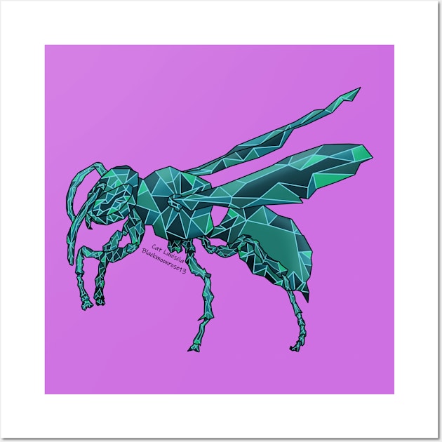 Alexandrite Wasp Green Wall Art by Blackmoonrose13